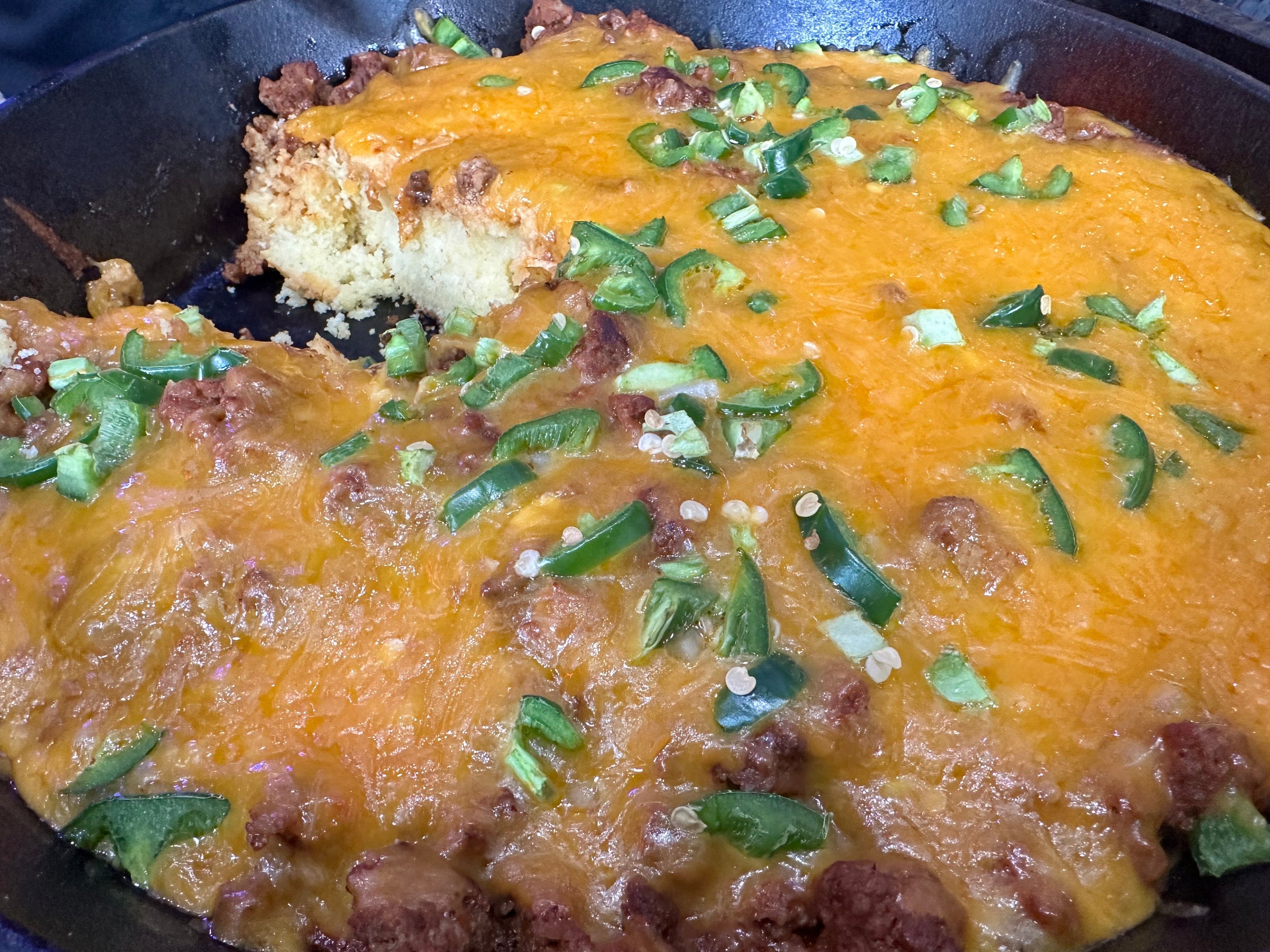 Chili Over the Top Cornbread (Easy Tailgate Meal)
